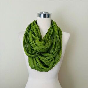 Chic Olive Green Infinity Scarf